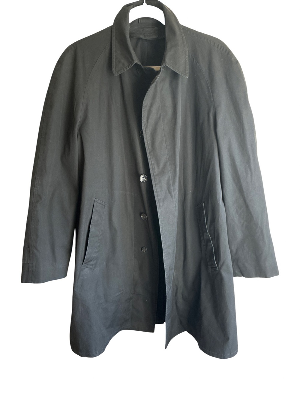 Men's Black Classic Single-Breasted Coat